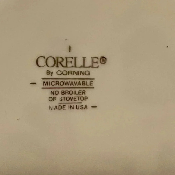 Vintage Corelle Blue Hearts 4 pc Set Bread & Butter Plates 6 3/4" Made in USA - Picture 4 of 4